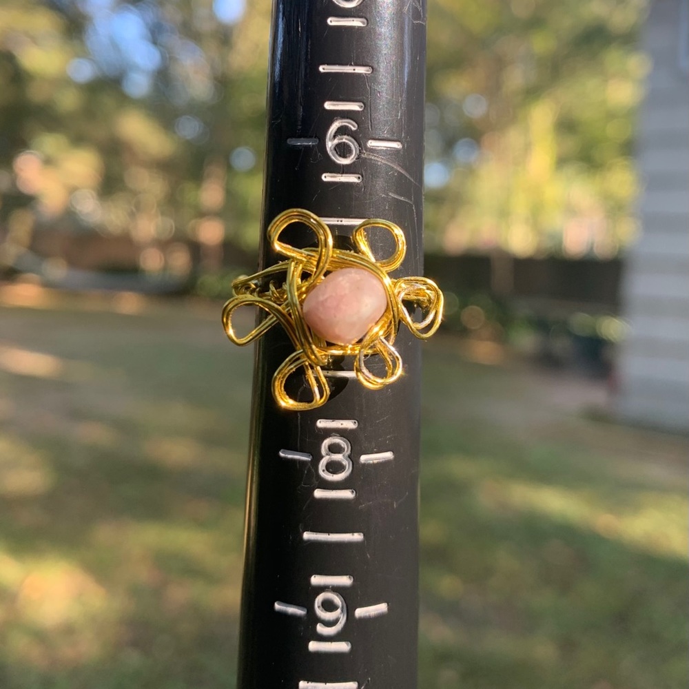 Gold flower ring